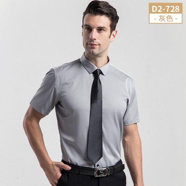 Camisa social Adulto manga curta (95% poliéster 5% elastano) - Image 12