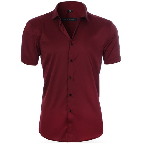 Camisa social Adulto manga curta (95% poliéster 5% elastano) - Image 6