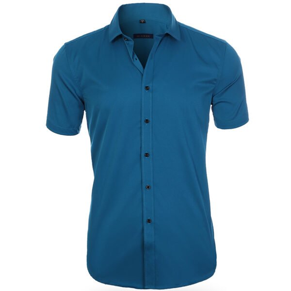 Camisa social Adulto manga curta (95% poliéster 5% elastano) - Image 9