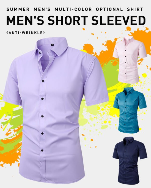 Camisa social Adulto manga curta (95% poliéster 5% elastano) - Image 13