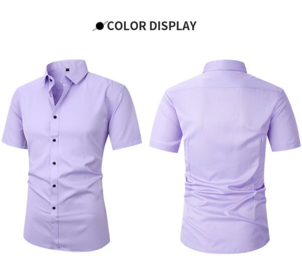 Camisa social Adulto manga curta (95% poliéster 5% elastano) - Image 18